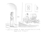 "Can you spare a few megabytes of your precious time?" - Cartoon Premium Giclee Print by Mick Stevens