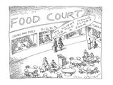 Food Court Cartoon