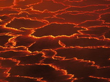 Molten Rock Cools and Forms Plates on the Surface of a Lava Lake Photographic Print by Carsten Peter