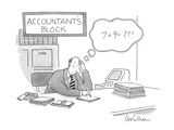 Accountant's Block. - Cartoon Premium Giclee Print by Leo Cullum