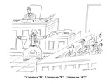 "Gimme a 'D'!  Gimme an 'N'!  Gimme an 'A'!!" - Cartoon Premium Giclee Print by Mick Stevens