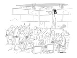 Egyptian art students drawing woman in hieroglyphic pose. - New Yorker Cartoon Premium Giclee Print by  Alain