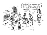 And did the pro football games begin right after the feast, Mrs. Kelly?' - Cartoon Premium Giclee Print by David Sipress
