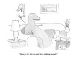"Honey, it's Steven and he's talking sequel!" - Cartoon Premium Giclee Print by Leo Cullum