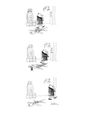 Man walks over tiger rug and steps on its tale. Tiger's mouth opens, eyes … - New Yorker Cartoon Premium Giclee Print by Arnie Levin