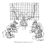 "Well, gentlemen, Christmas is over." - New Yorker Cartoon Premium Giclee Print by Lou Myers