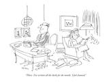 "There.  I've written all the checks for the month.  I feel cleansed." - New Yorker Cartoon Premium Giclee Print by Dean Vietor