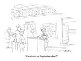 "Carnivore-or Vegetarian-class?" - Cartoon Premium Giclee Print by Jack Ziegler
