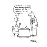 Why should I believe someone ate the program?' - Cartoon Premium Giclee Print by Peter Mueller