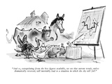 "And so, extrapolating from the best figures available. We see that curren…" - New Yorker Cartoon Premium Giclee Print by Lee Lorenz