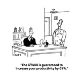 "The X9400 is guaranteed to increase your productivity by 89%." - Cartoon Premium Giclee Print by Ted Goff