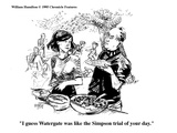 "I guess Watergate was like the Simpson trial of your day." - Cartoon Premium Giclee Print by William Hamilton