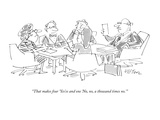 "That makes four 'Yes'es and one 'No, no, a thousand times no.'" - New Yorker Cartoon Premium Giclee Print by Dean Vietor