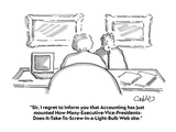 "Sir, I regret to inform you that Accounting has just mounted a How-Many-E…" - Cartoon Premium Giclee Print by Carole Cable
