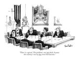 "Then it's agreed. The problem's not our fault, because the country's run …" - New Yorker Cartoon Premium Giclee Print by Dana Fradon