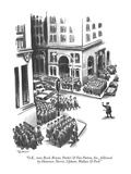 "O.K., now Reed, Bruno, Parker & Van Patten, Inc., followed by Hanover, No…" - New Yorker Cartoon Premium Giclee Print by Eldon Dedini