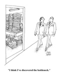 "I think I've discovered the bottleneck." - Cartoon Premium Giclee Print by Joseph Farris