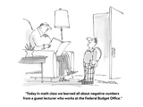 "Today in math class we learned all about negative numbers from a guest le…" - Cartoon Premium Giclee Print by Harley L. Schwadron