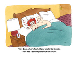"Hey Doris, what's fat, bald and smells like it might have had a baloney s…" - Cartoon Premium Giclee Print by Peter C. Vey