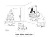 "Oops.  Sorry, wrong chart." - Cartoon Premium Giclee Print by Jack Ziegler
