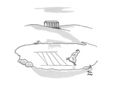 Roman on skating pond is cutting a figure '8' in Roman numerals. - New Yorker Cartoon Premium Giclee Print by Chon Day