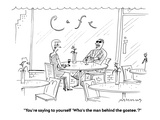 "You're saying to yourself 'Who's the man behind the goatee.'?" - Cartoon Premium Giclee Print by Mick Stevens