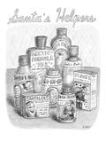 Array of fake medicines and products designed to for ailments that Santa m… - New Yorker Cartoon Premium Giclee Print by Roz Chast