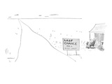 Last Chance for a Nice Chat' - New Yorker Cartoon Premium Giclee Print by James Stevenson