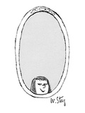 Face of mischievous child in mirror. - New Yorker Cartoon Premium Giclee Print by William Steig
