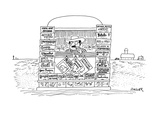 Newsstand manned by man in cowboy hat smoking a pipe.  He sells farm magaz… - New Yorker Cartoon Premium Giclee Print by Jack Ziegler