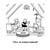 "Wow!  An antique notebook!" - Cartoon Premium Giclee Print by Ted Goff