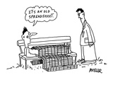 It's an old spreadsheet.' - Cartoon Premium Giclee Print by Peter Mueller