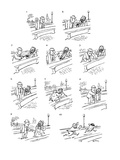 Series. Man who is about to jump from a bridge gives his wallet & pocket w… - New Yorker Cartoon Premium Giclee Print by Eldon Dedini