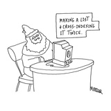 Making A List and Cross-Indexing It Twice. - Cartoon Premium Giclee Print by Peter Mueller