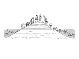 Stages in the development of Man. Starting from the fish, he goes back aga… - New Yorker Cartoon Premium Giclee Print by Ed Fisher