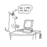 Was I bred for this?' - Cartoon Premium Giclee Print by Peter Mueller