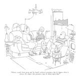 "Harry wasn't born great and he hasn't achieved greatness, but he figures …" - New Yorker Cartoon Premium Giclee Print by George Price