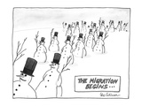 The migration begins . . . - Cartoon Premium Giclee Print by Leo Cullum