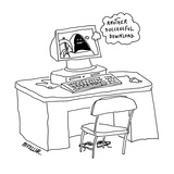 Another successful download.' - Cartoon Premium Giclee Print by Peter Mueller