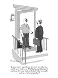 "Louise, there's a gentlman here who says that you and he were in love in …" - New Yorker Cartoon Premium Giclee Print by J.B. Handelsman