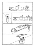 The Little King gets out of his car to carry a load on his head that he se… - New Yorker Cartoon Premium Giclee Print by Otto Soglow
