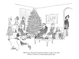 "We'd love to, Fran, but I'm afraid we'll have to take a rain check. With …" - New Yorker Cartoon Premium Giclee Print by Edward Frascino