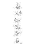 Dog sits, scratches the ground, barks and sits again. - New Yorker Cartoon Premium Giclee Print by George Booth