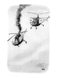 Two helicopters sporting campaign signs on the side, "Vote for Tom Jackson… - New Yorker Cartoon Premium Giclee Print by Eldon Dedini