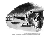 "You had me worried. For one horrible moment I thought you were going to s…" - New Yorker Cartoon Premium Giclee Print by Barney Tobey