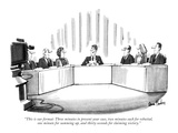 "This is our format: Three minutes to present your case, two minutes each …" - New Yorker Cartoon Premium Giclee Print by Dana Fradon