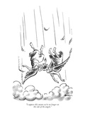 "I suppose this means we're no longer on the side of the angels." - New Yorker Cartoon Premium Giclee Print by Ed Fisher