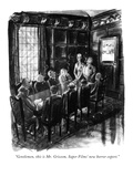 "Gentlemen, this is Mr. Griscom, Super Films' new horror expert." - New Yorker Cartoon Premium Giclee Print by Barbara Shermund