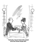"Seriously, I haven't been this excited since the Chanel sample sale." - Cartoon Premium Giclee Print by Marisa Acocella Marchetto