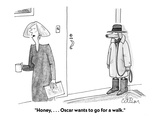 "Honey, . . . Oscar wants to go for a walk." - Cartoon Premium Giclee Print by Leo Cullum